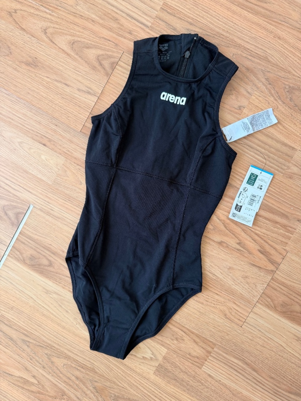 Arena team swimsuit waterpolo solid 550 black white